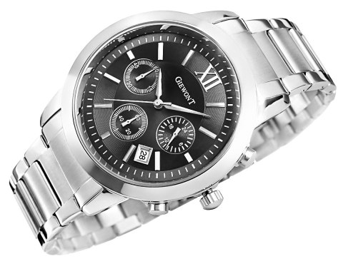 Zegarek Męski Giewont Apex Chrono GW6480-1 Chronograf Silver/Black Zegarek Męski Giewont Apex Chrono GW6480-1 Chronograf Silver/Black