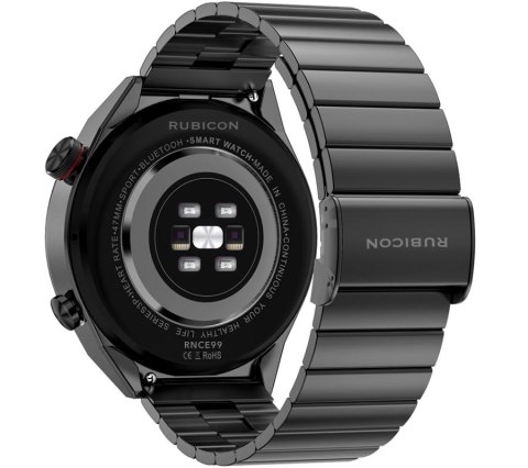 Smartwatch Rubicon RNCE99-2 Czarno-Czarny + Czarny Pasek Silikonowy