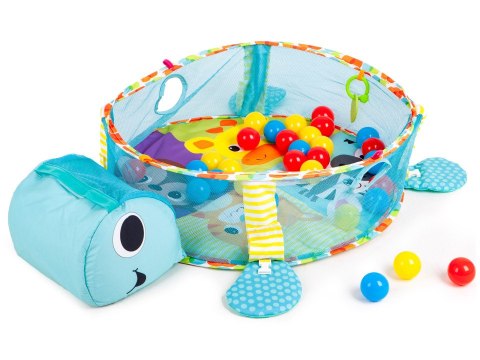 Duża mata edukacyjna żółwik 3w1 kojec z piłkami 0+ ECOTOYS Duża mata edukacyjna żółwik 3w1 kojec z piłkami 0+ ECOTOYS