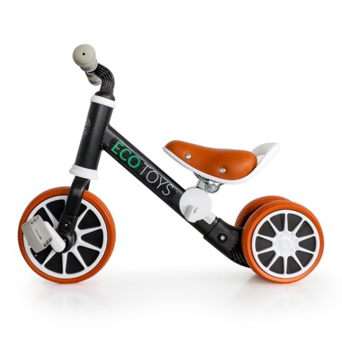 Rower rowerek biegowy jeździk z pedałami 2w1 czarny ECOTOYS Rower rowerek biegowy jeździk z pedałami 2w1 czarny ECOTOYS