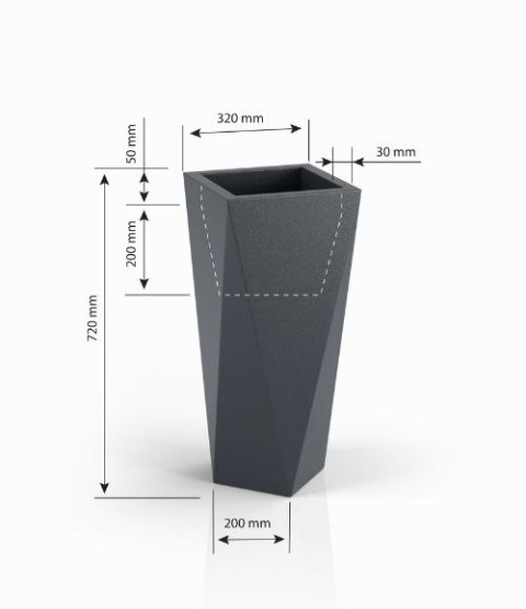Designerska donica MONUMO VASO Biała Designerska donica MONUMO VASO Biała