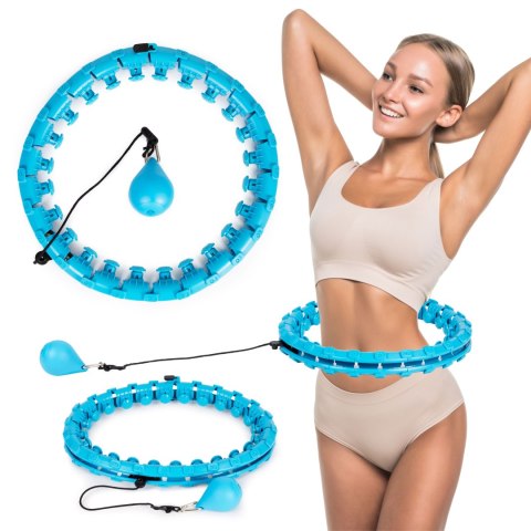 Hula hop z masażerem i dodatkowym ciężarkiem do ćwiczeń fitness