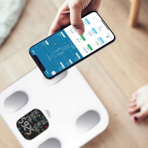 Waga Łazienkowa Analityczna 15 Parametrów Apple Health, Google Fit,