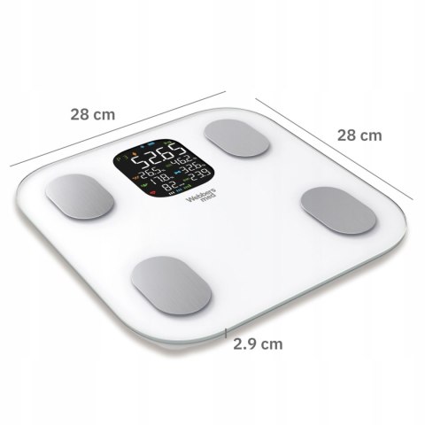 Waga Łazienkowa Analityczna 15 Parametrów Apple Health, Google Fit,