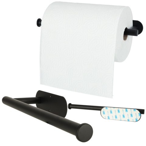 Uchwyt wieszak na ręcznik papier toaletowy czarny Uchwyt wieszak na ręcznik papier toaletowy czarny