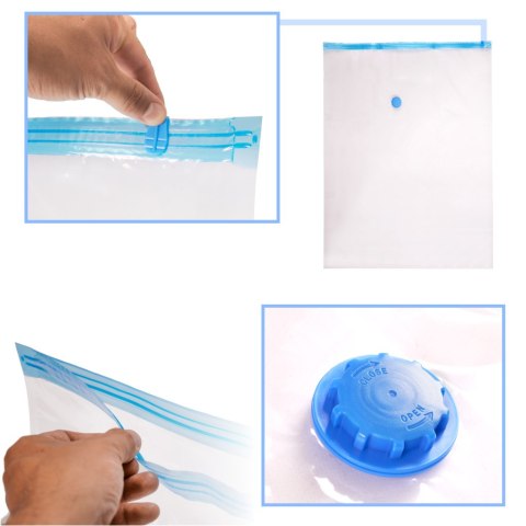 Worki próżniowe na ubrania 8 sztuk 4 rozmiary 35x40cm, 40x60cm, 60x80cm, 80x100cm Worki próżniowe na ubrania 8 sztuk 4 rozmiary 35x40cm, 40x60cm, 60x80cm, 80x100cm