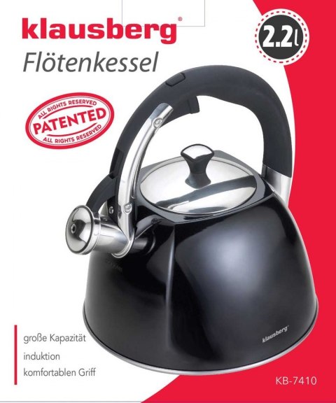 CZAJNIK Z GWIZDKIEM KLAUSBERG 2,2L KB-7410 CZAJNIK Z GWIZDKIEM KLAUSBERG 2,2L KB-7410