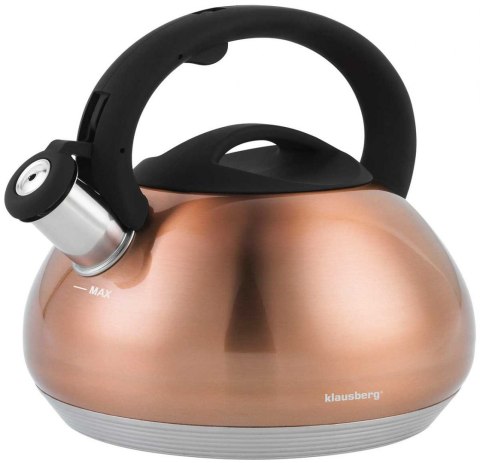 CZAJNIK Z GWIZDKIEM KLAUSBERG 2,7L KB-7385 COPPER CZAJNIK Z GWIZDKIEM KLAUSBERG 2,7L KB-7385 COPPER