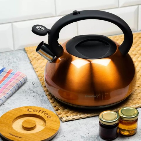 CZAJNIK Z GWIZDKIEM KLAUSBERG 2,7L KB-7385 COPPER CZAJNIK Z GWIZDKIEM KLAUSBERG 2,7L KB-7385 COPPER