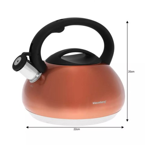 CZAJNIK Z GWIZDKIEM KLAUSBERG 2,7L KB-7385 COPPER CZAJNIK Z GWIZDKIEM KLAUSBERG 2,7L KB-7385 COPPER