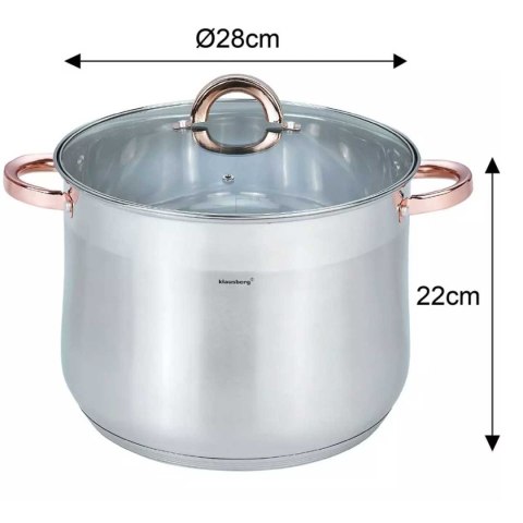 KLAUSBERG GARNEK GASTRO Z POKRYWĄ 28cm 13L KB-7795 KLAUSBERG GARNEK GASTRO Z POKRYWĄ 28cm 13L KB-7795