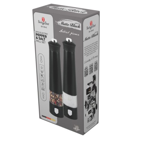 MŁYNKI ELEKTRYCZNE DO PIEPRZU I SOLI BERLINGER HAUS BH-9543 MATTE BLACK MŁYNKI ELEKTRYCZNE DO PIEPRZU I SOLI BERLINGER HAUS BH-9543 MATTE BLACK