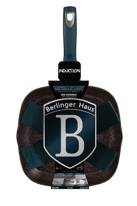 PATELNIA GRANITOWA GRILLOWA 28 cm BERLINGER HAUS AQUAMARINE BH-1873 PATELNIA GRANITOWA GRILLOWA 28 cm BERLINGER HAUS AQUAMARINE BH-1873