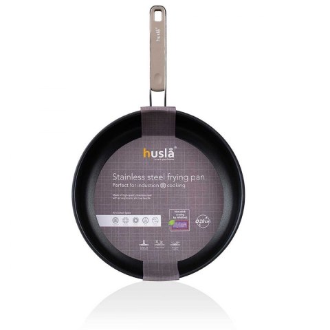 PATELNIA ZE STALI NIERDZEWNEJ 28cm HUSLA 73962 PATELNIA ZE STALI NIERDZEWNEJ 28cm HUSLA 73962