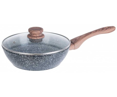 WOK GRANITOWY 24cm GRANIT WOOD KINGHOFF KH-1583 WOK GRANITOWY 24cm GRANIT WOOD KINGHOFF KH-1583