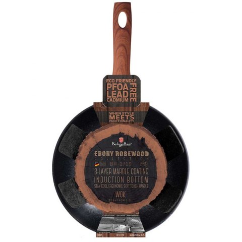 WOK GRANITOWY 28cm BERLINGER HAUS BH-1719 EBONY ROSEWOOD WOK GRANITOWY 28cm BERLINGER HAUS BH-1719 EBONY ROSEWOOD