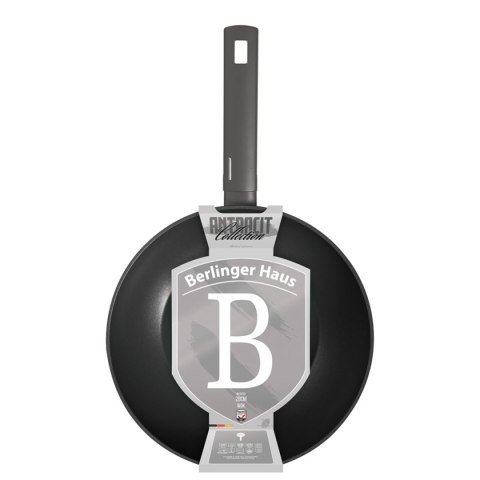WOK TYTANOWY 28cm BERLINGER HAUS BH-8123 ANTRACIT WOK TYTANOWY 28cm BERLINGER HAUS BH-8123 ANTRACIT