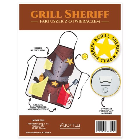 Grill Sheriff fartuszek GRILLOWY otwieracz GRATIS Grill Sheriff fartuszek GRILLOWY otwieracz GRATIS