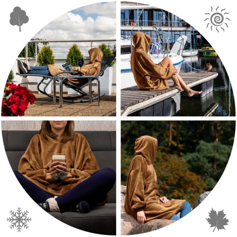 Bluzair SUPER MAMA - Bluza koc - Toffee - prezent dla mamy - dzień matki