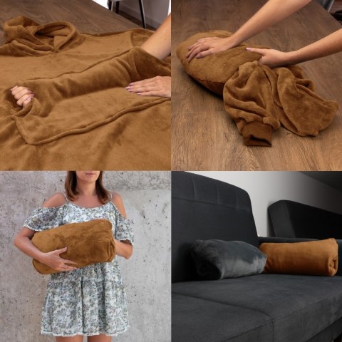 Bluzair SUPER MAMA - Bluza koc - Toffee - prezent dla mamy - dzień matki