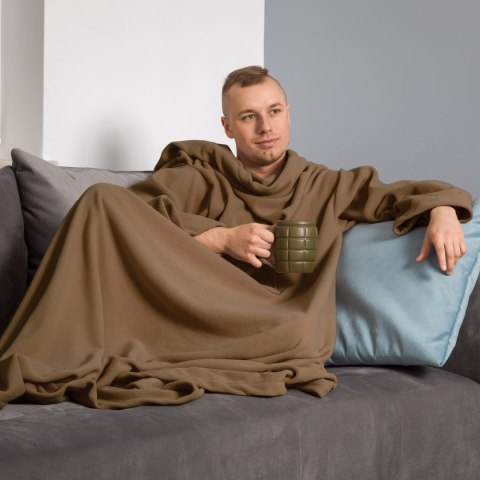 Kocyko - Szlafrok Cappuccino ciepły koc z rękawami Kocyko - Szlafrok Cappuccino ciepły koc z rękawami