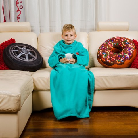 Kocyko - szlafrok Junior Miętowy koc z rękawami Kocyko - szlafrok Junior Miętowy koc z rękawami