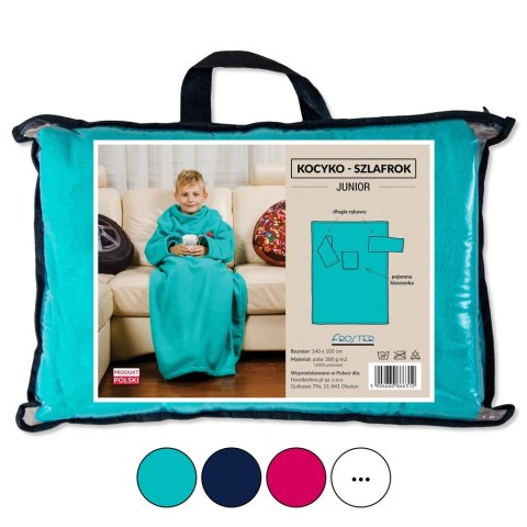 Kocyko - szlafrok Junior Miętowy koc z rękawami Kocyko - szlafrok Junior Miętowy koc z rękawami