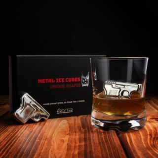 Metalowe kostki do drinków chłodzące 2x pistolet
