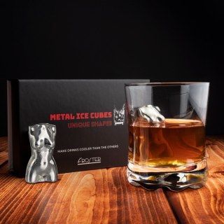 Metalowe kostki do whisky Kobieta chłodzące niego