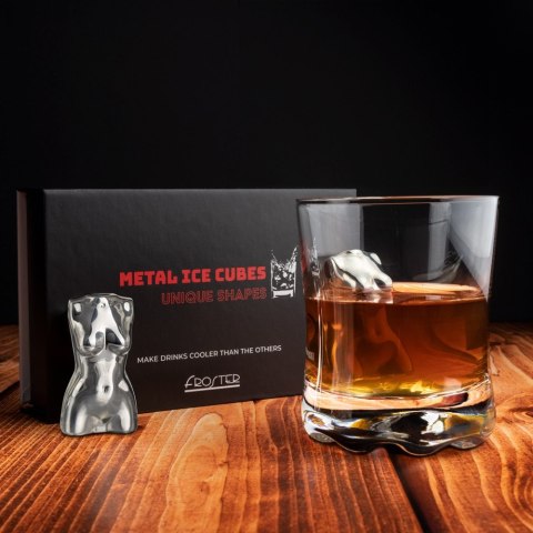 Metalowe kostki do whisky Kobieta chłodzące niego
