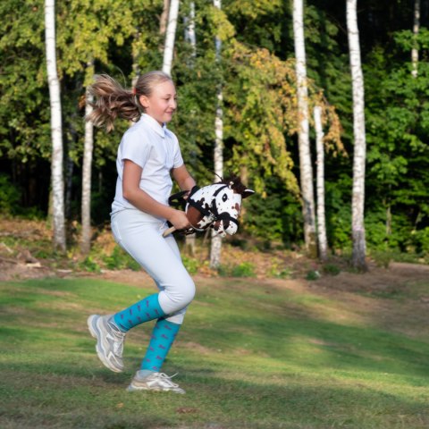 Hobby Horse Skippi - Gniado - srokaty A4 - z kantarem i wodzami