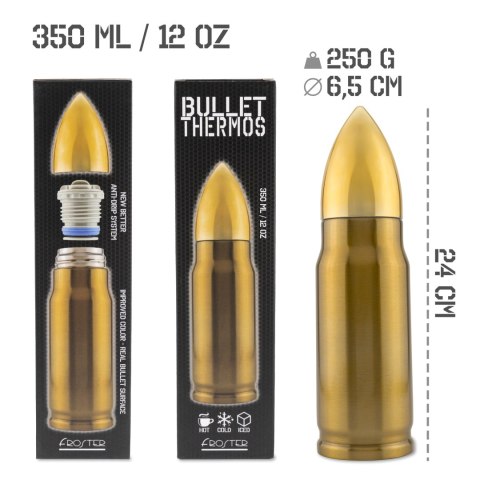 Termos Pocisk 350 ml - prezent dla niego - dla ojca - dla fana militariów Termos Pocisk 350 ml - prezent dla niego - dla ojca - dla fana militariów