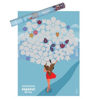 Zdrapka Przeżyć dla Niej plakat do zdrapywania