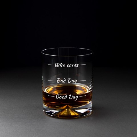 Etui na whisky ze szklankami Who cares męża niego