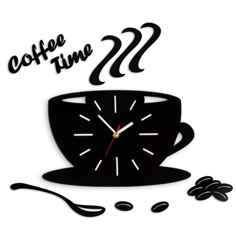 ZEGAR ŚCIENNY COFFEE TIME FILIŻANKA SATIN ZEGAR ŚCIENNY COFFEE TIME FILIŻANKA SATIN