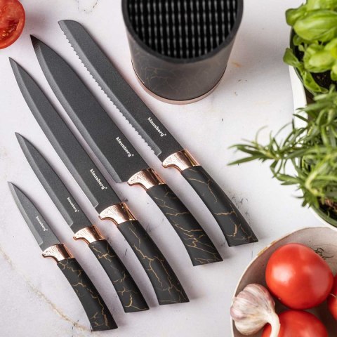 ZESTAW 5 NOŻY KUCHENNYCH W STOJAKU KLAUSBERG KB-7799 ZESTAW 5 NOŻY KUCHENNYCH W STOJAKU KLAUSBERG KB-7799