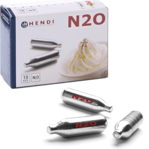 Naboje do syfonu do bitej śmietany gaz N2O 10 szt. - Hendi 588208 Naboje do syfonu do bitej śmietany gaz N2O 10 szt. - Hendi 588208