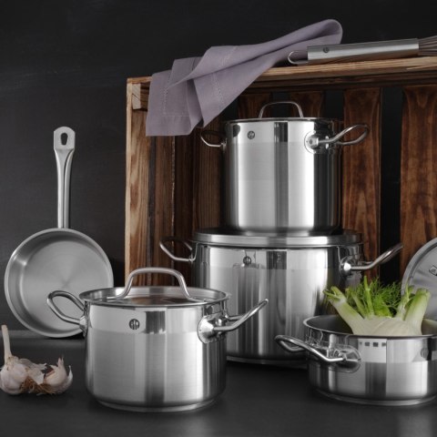Garnek średni Profi Line z pokrywką 2 l śr. 160 x 110 h - Hendi 831007 Garnek średni Profi Line z pokrywką 2 l śr. 160 x 110 h - Hendi 831007