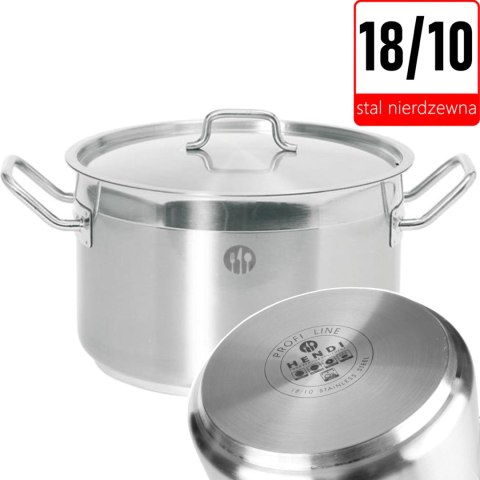 Garnek średni Profi Line z pokrywką 23,5 l śr. 360 x 230 h - Hendi 831700 Garnek średni Profi Line z pokrywką 23,5 l śr. 360 x 230 h - Hendi 831700