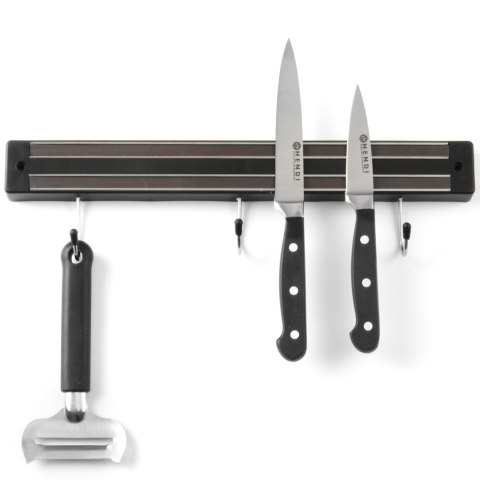 Listwa magnetyczna na noże z haczykami dł. 450 mm - Hendi 820308 Listwa magnetyczna na noże z haczykami dł. 450 mm - Hendi 820308