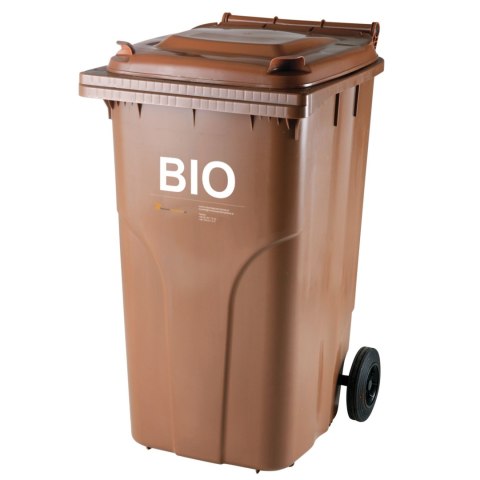 Pojemnik kubeł na BIO odpady i śmieci spożywcze ATESTY Europlast Austria - brązowy 240L Pojemnik kubeł na BIO odpady i śmieci spożywcze ATESTY Europlast Austria - brązowy 240L