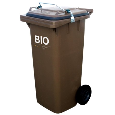 Kosz pojemnik kubeł GASTRO ze szczelną pokrywą na śmieci odpady bio spożywcze - brązowy 120L Kosz pojemnik kubeł GASTRO ze szczelną pokrywą na śmieci odpady bio spożywcze - brązowy 120L
