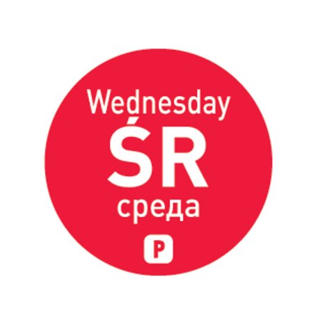 Jednorazowe naklejki food safety na pojemniki Środa PL RU EN 2000 szt. Hendi 850022 Jednorazowe naklejki food safety na pojemniki Środa PL RU EN 2000 szt. Hendi 850022