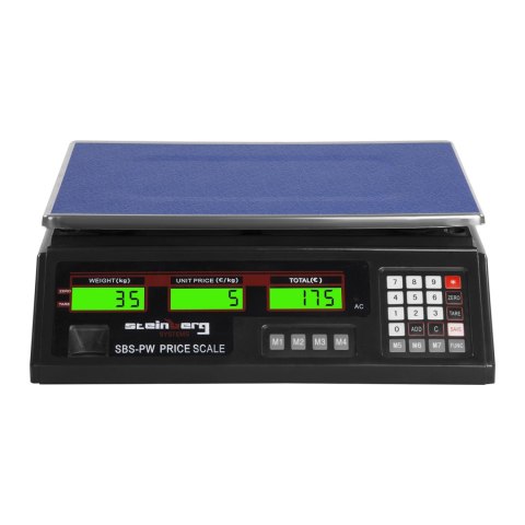 Waga sklepowa handlowa cenowa czarna 35kg / 2g Waga sklepowa handlowa cenowa czarna 35kg / 2g