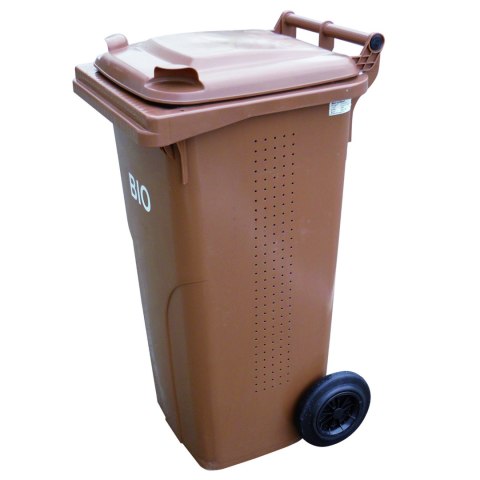Pojemnik kubeł kosz na BIOodpady z podwójnym dnem brązowy 240L BIO + RUSZT Pojemnik kubeł kosz na BIOodpady z podwójnym dnem brązowy 240L BIO + RUSZT