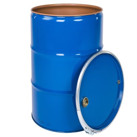 Beczka stalowa metalowa ISO OH zdejmowane wieko 2 otwory 2'' i 3/4'' lakierowana 210L Beczka stalowa metalowa ISO OH zdejmowane wieko 2 otwory 2'' i 3/4'' lakierowana 210L