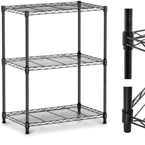 Regał magazynowy druciany ażurowy 3 półki 60 x 35 x 77 cm do 120 kg Regał magazynowy druciany ażurowy 3 półki 60 x 35 x 77 cm do 120 kg