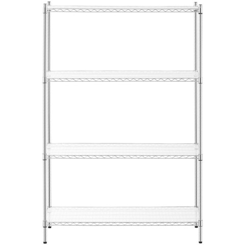 Regał warsztatowy chromowany ażurowy 4 półki + 4 maty do 1 t 1000 kg 120x45x180 cm Regał warsztatowy chromowany ażurowy 4 półki + 4 maty do 1 t 1000 kg 120x45x180 cm