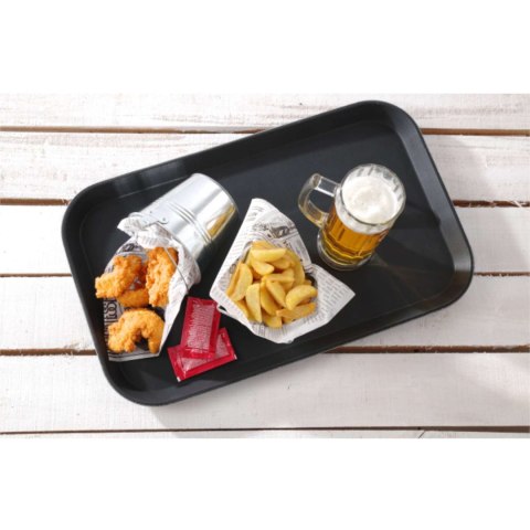 Taca kelnerska antypoślizgowa odporna 25.5x35.5cm - czarna Taca kelnerska antypoślizgowa odporna 25.5x35.5cm - czarna