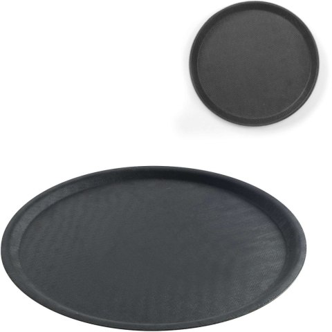 Taca kelnerska antypoślizgowa okrągła śr. 28cm - czarna Taca kelnerska antypoślizgowa okrągła śr. 28cm - czarna